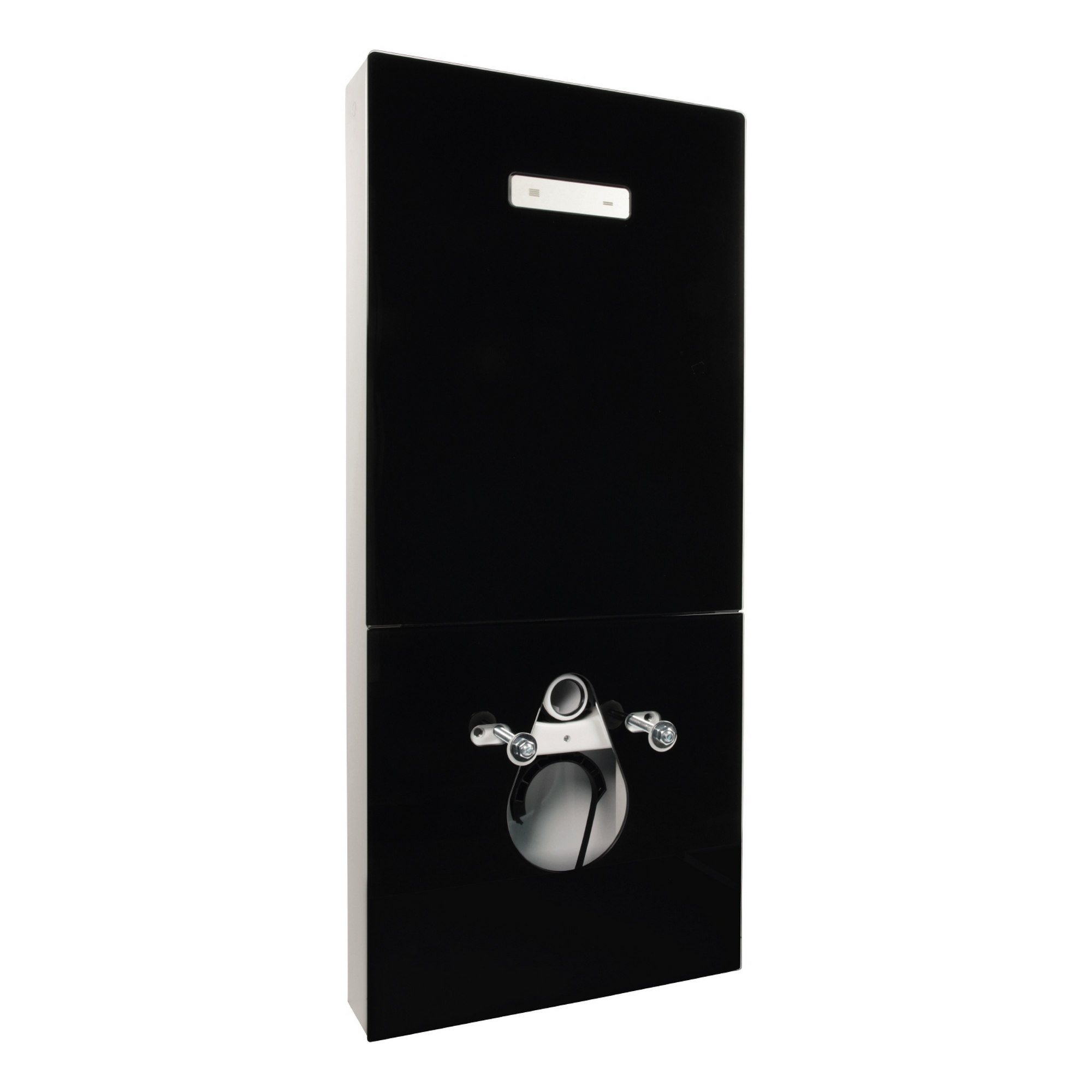 Sanitärmodul für Wand-WC schwarz hochglanz, mit Betätigungsplatte + product picture