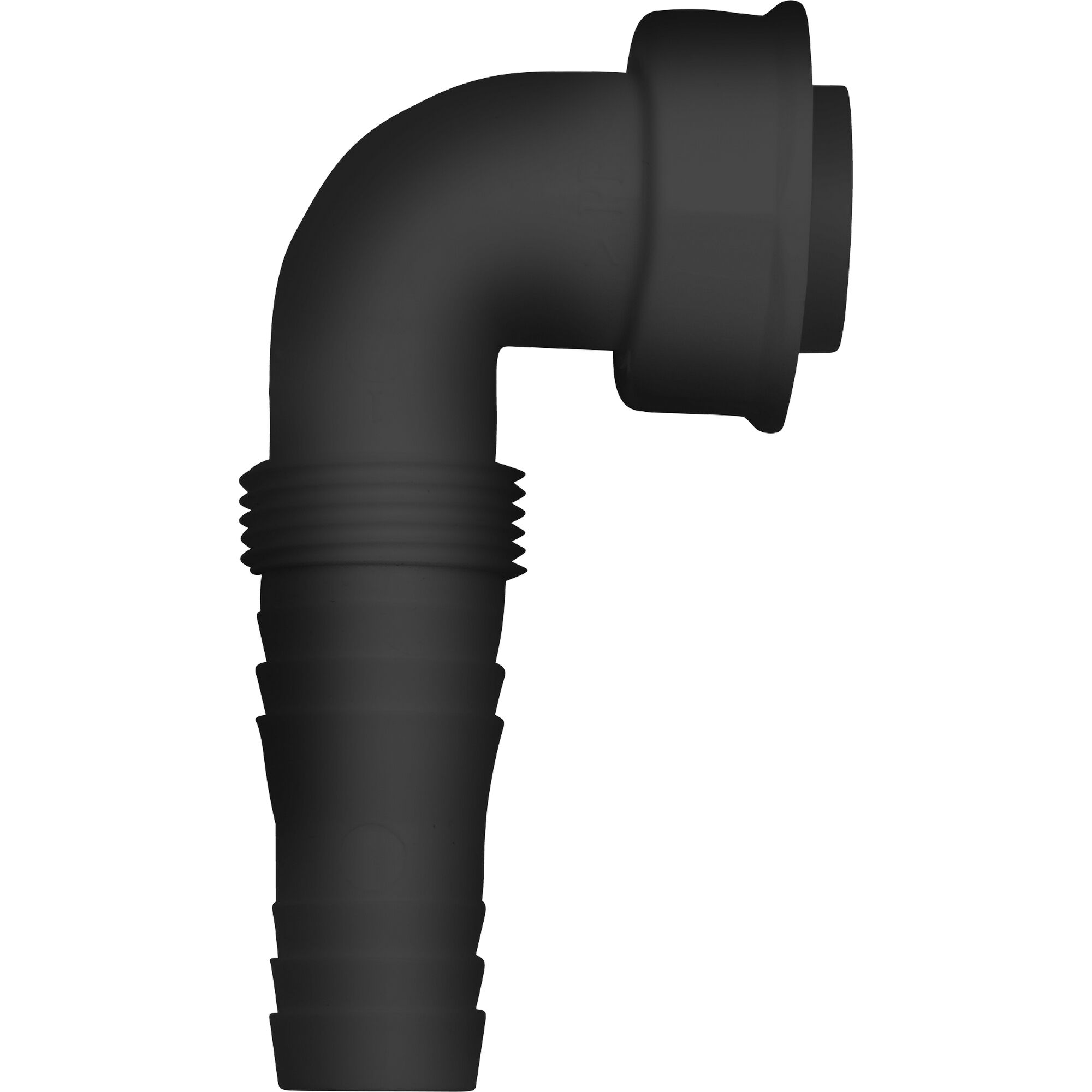 Schwarzer Schlauchverbinder 1"IGxØ90°