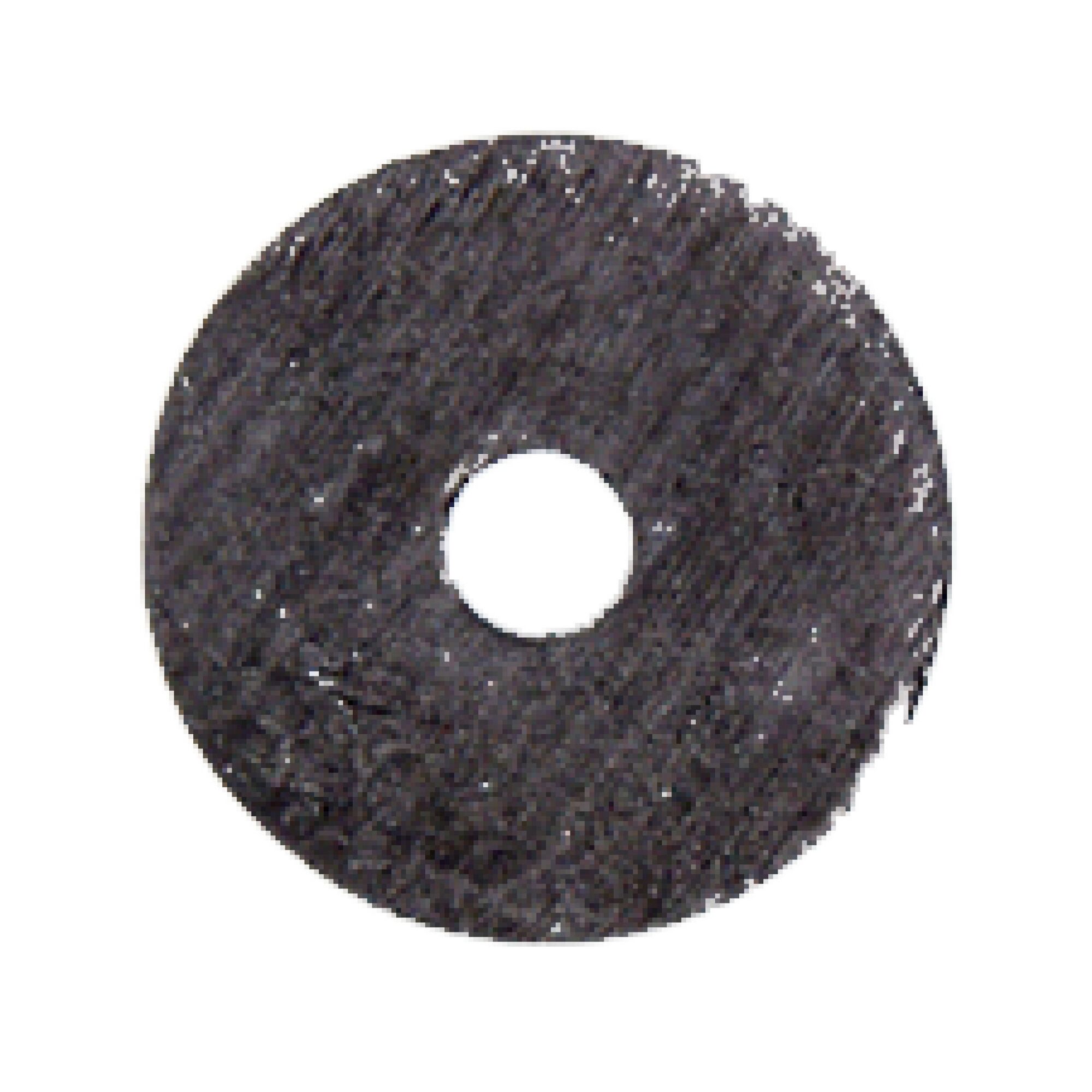 Zwei schwarze Hahnscheiben mit Loch in der Mitte