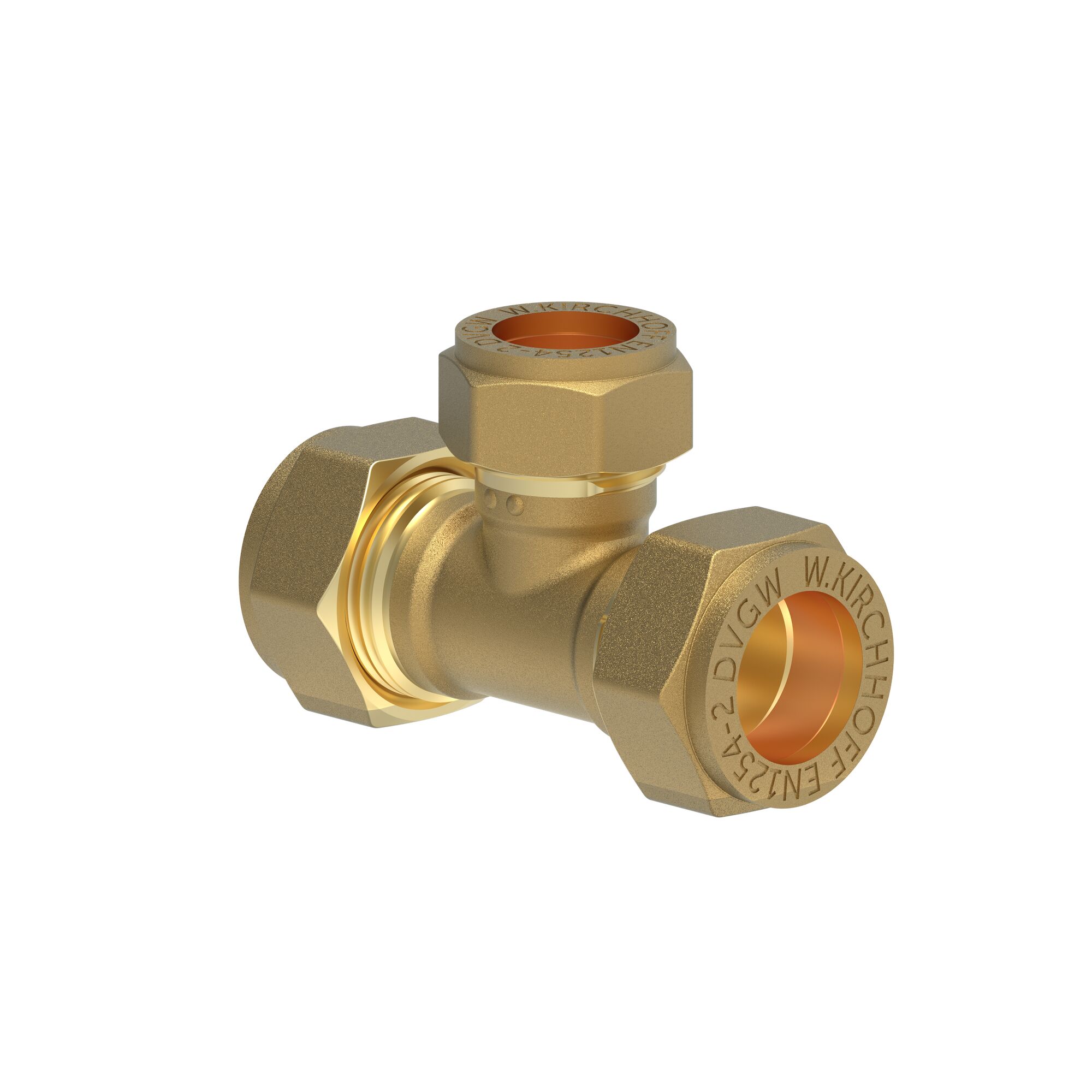 Messing Reduzier-T-Stück Klemmfitting