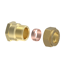 Klemmfitting für CU-Rohr, Übergangsstück, Messing, 15 mm x 1/2"IG