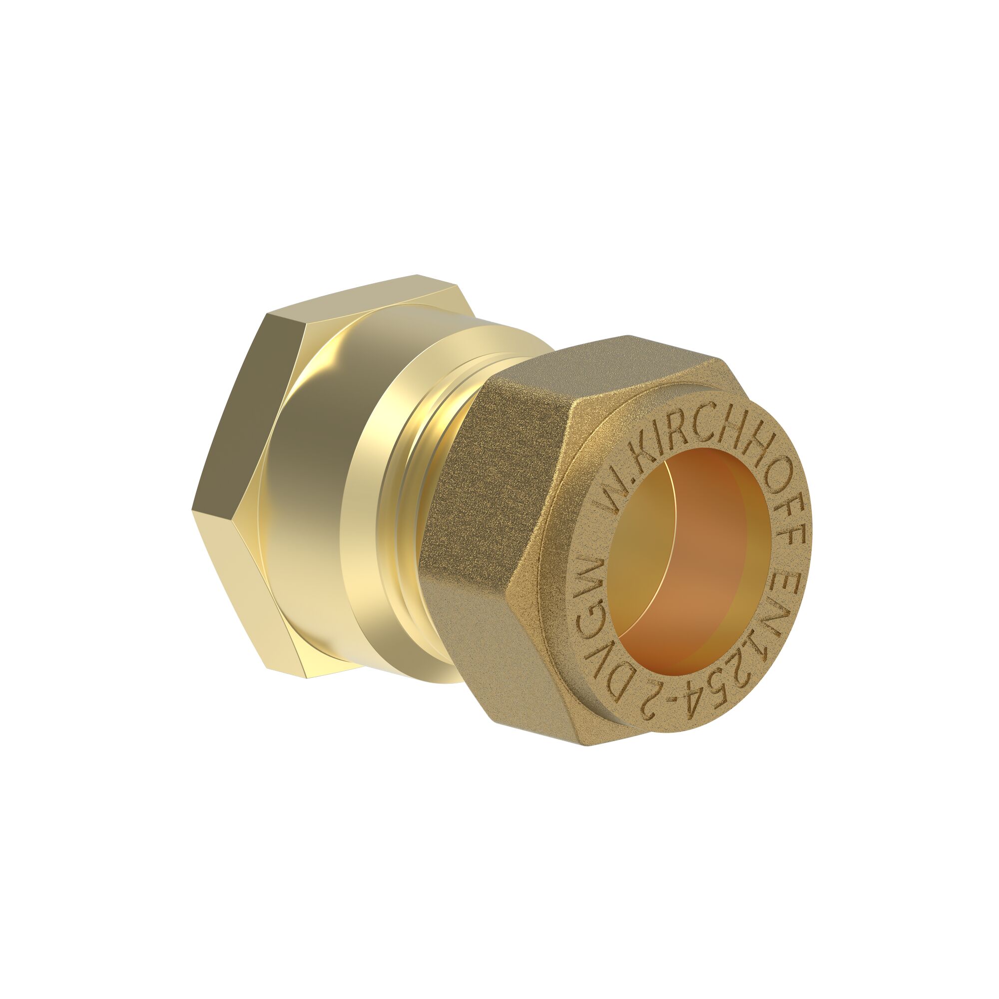 Messing Klemmfitting Übergangsstück 18 x 1/2 Zoll