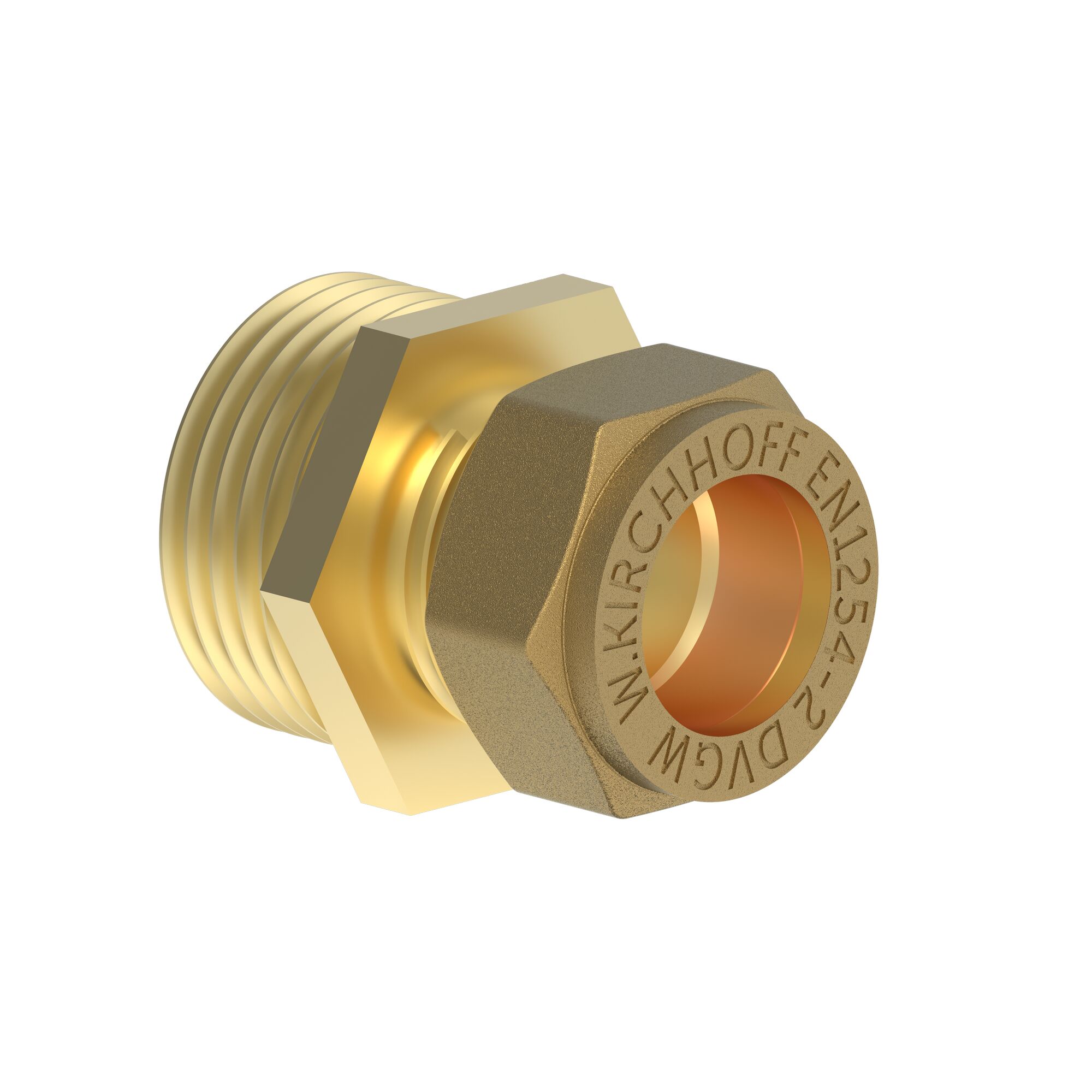 Messing Klemmfitting 22x1"