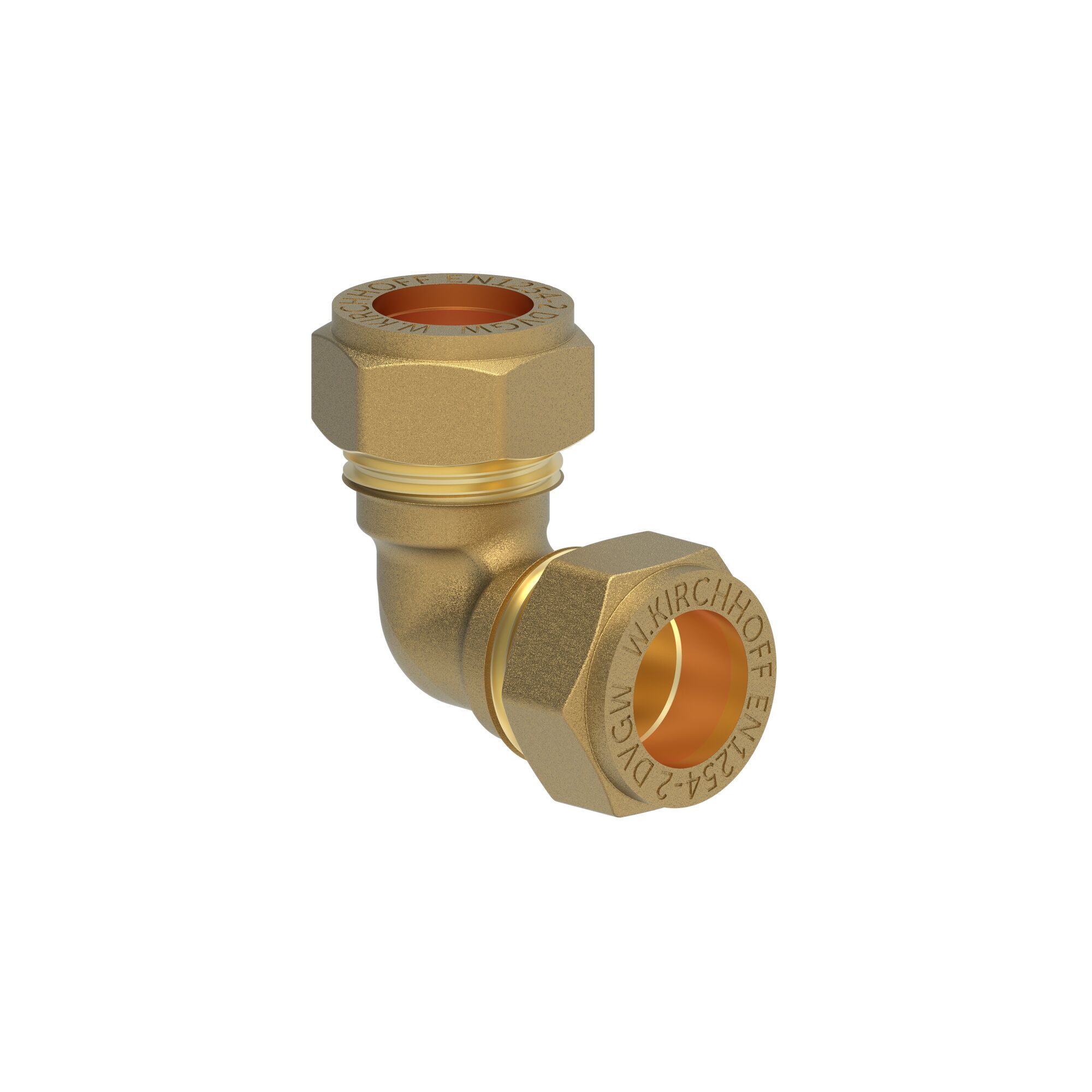 Messing Winkelstück 90 Grad Klemmfitting, 22mm