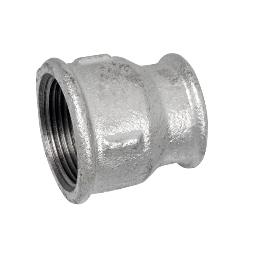 Verzinkte Reduziermuffe 3/4" x 1/2"