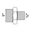 Reduziernippel 1" AG x 3/4" AG
