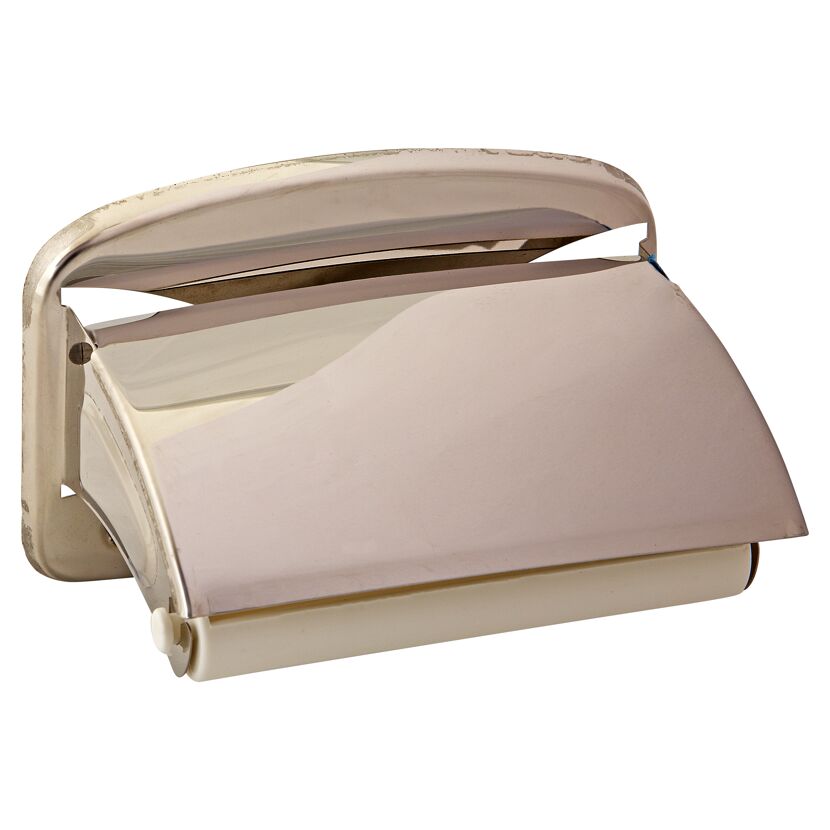 Verchromter WC-Papierhalter mit Klappe