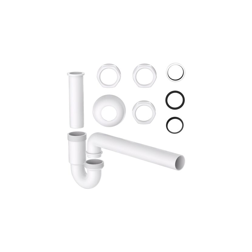 Röhrensiphon Kunststoff weiß 1 1/4" x 32 mm