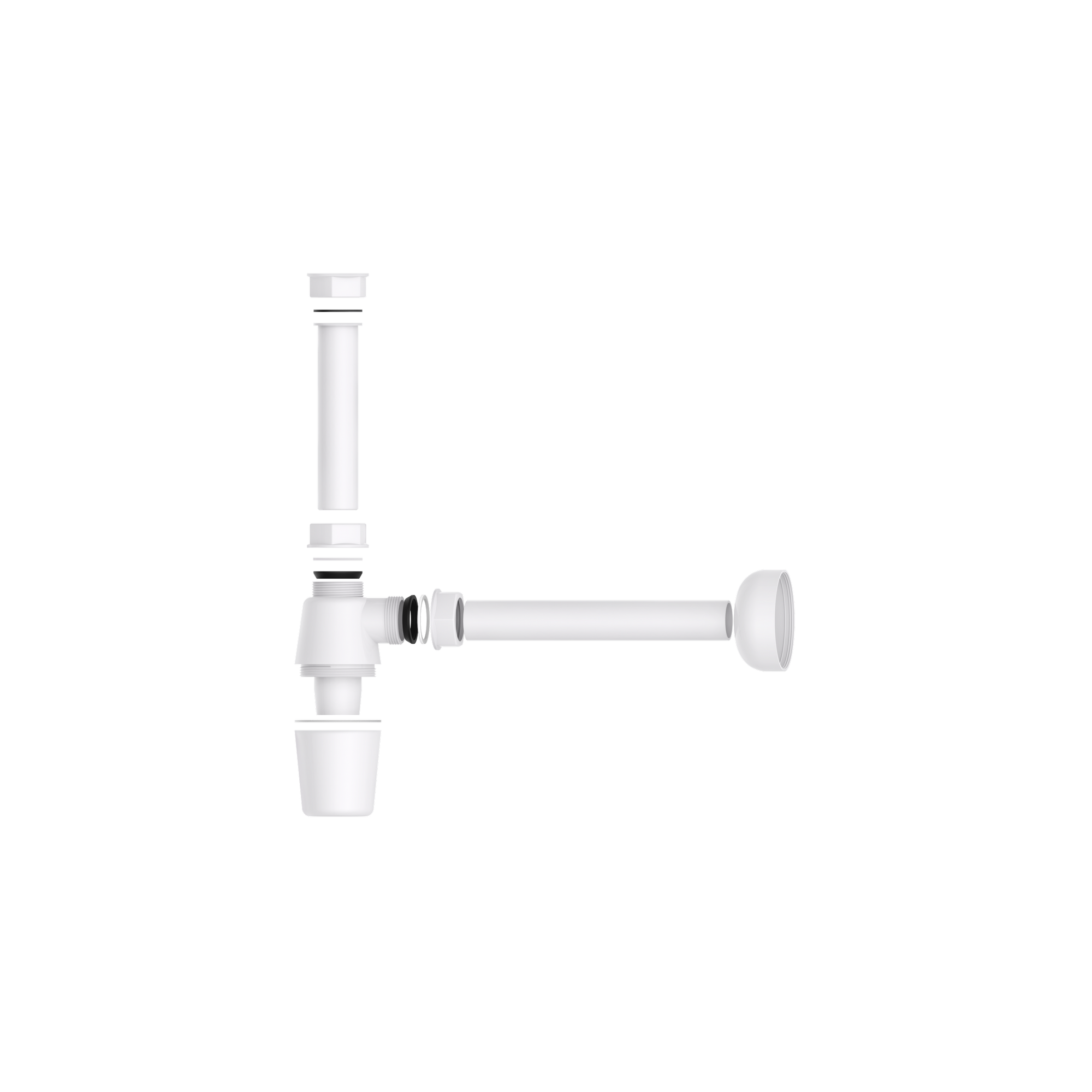 Flaschensiphon Kunststoff weiß 1 1/4" x 32 mm