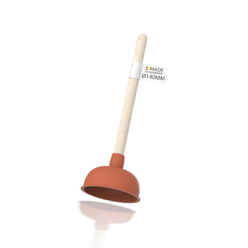 Pömpel mit Holzgriff, 140 mm, Made in Germany