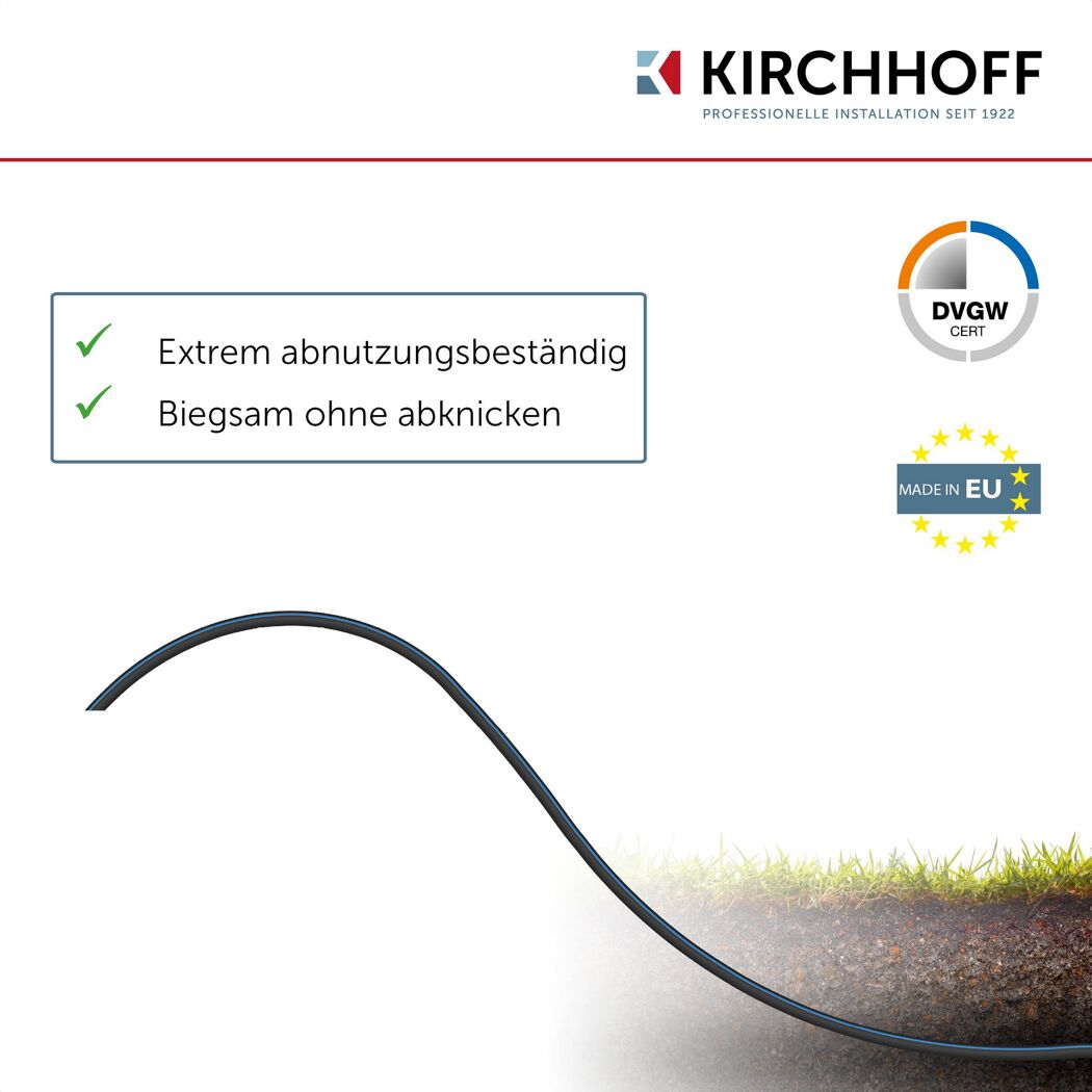 Biegsames HDPE-Rohr unter der Erde