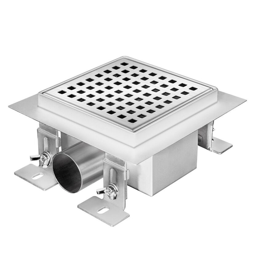 Quadratischer Bodenablauf aus Metall