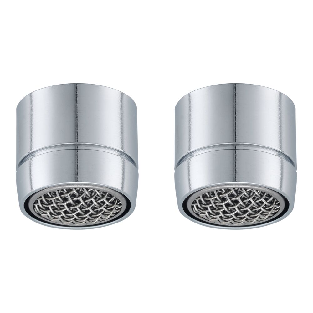 Zwei Perlstrahler für Wasserhähne.