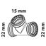 Reduzier-T-Stück Kupfer blank Ø 22/15/22 mm, 3 Muffen
