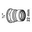 Übergangsmuffe Messing blank Ø 22 mm x 3/4" Innengewinde