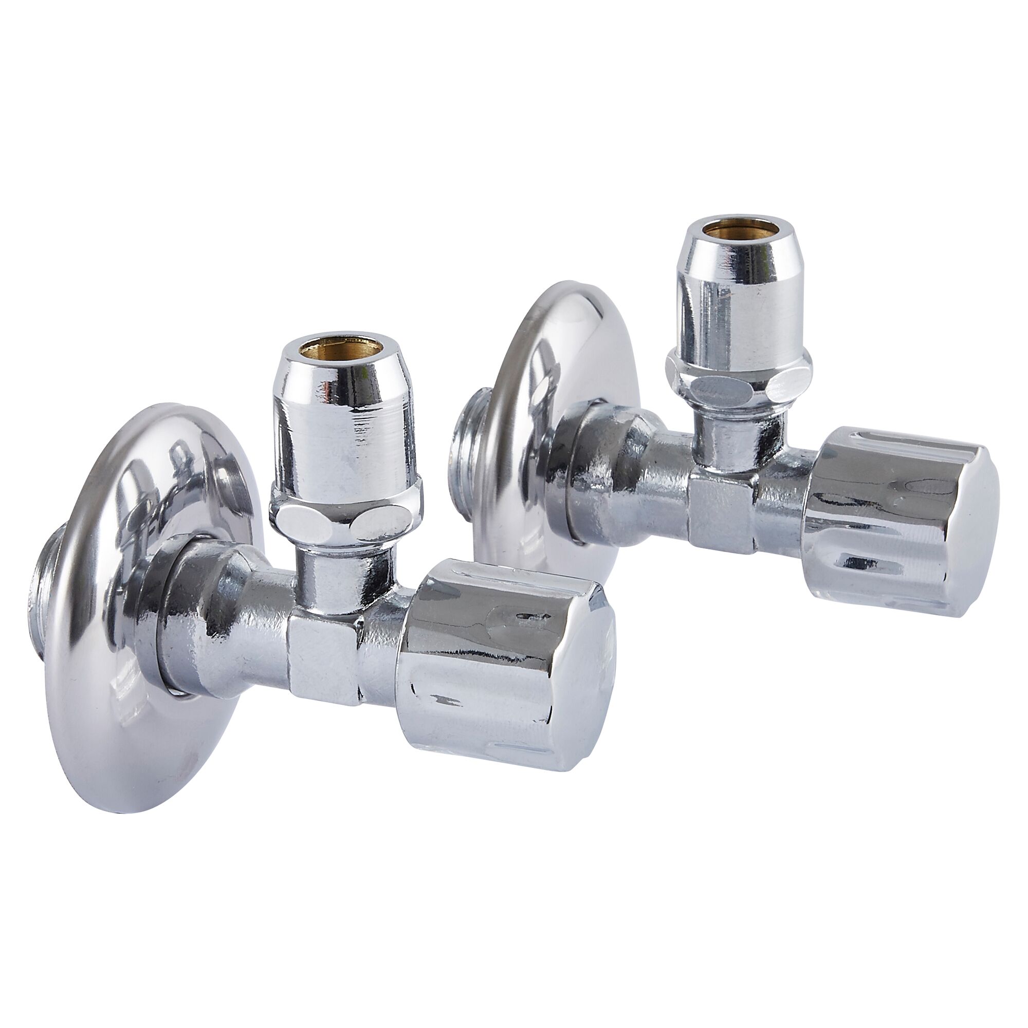 Zwei Eckventile mit Schubrosette