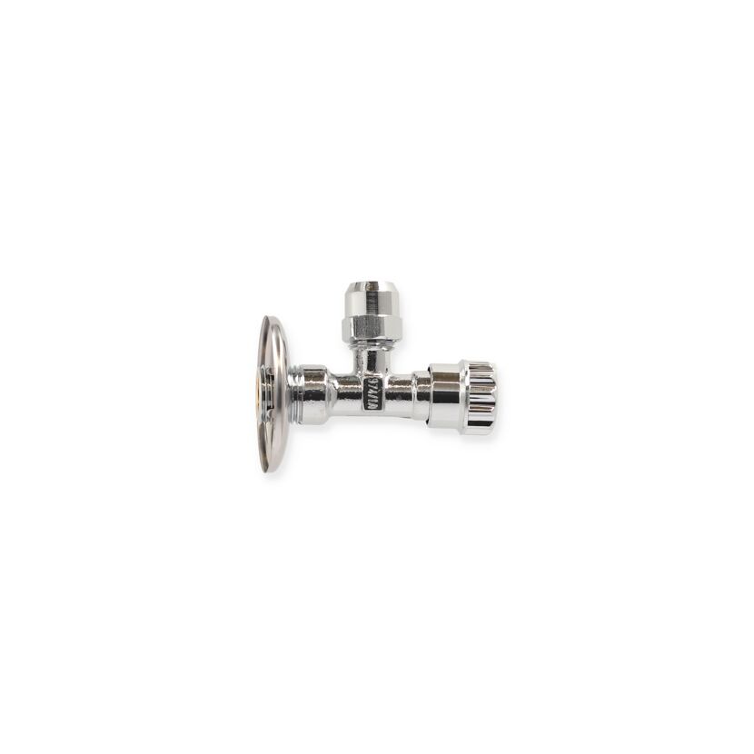 Eckventil 1/2" x 10 mm mit Schubrosette