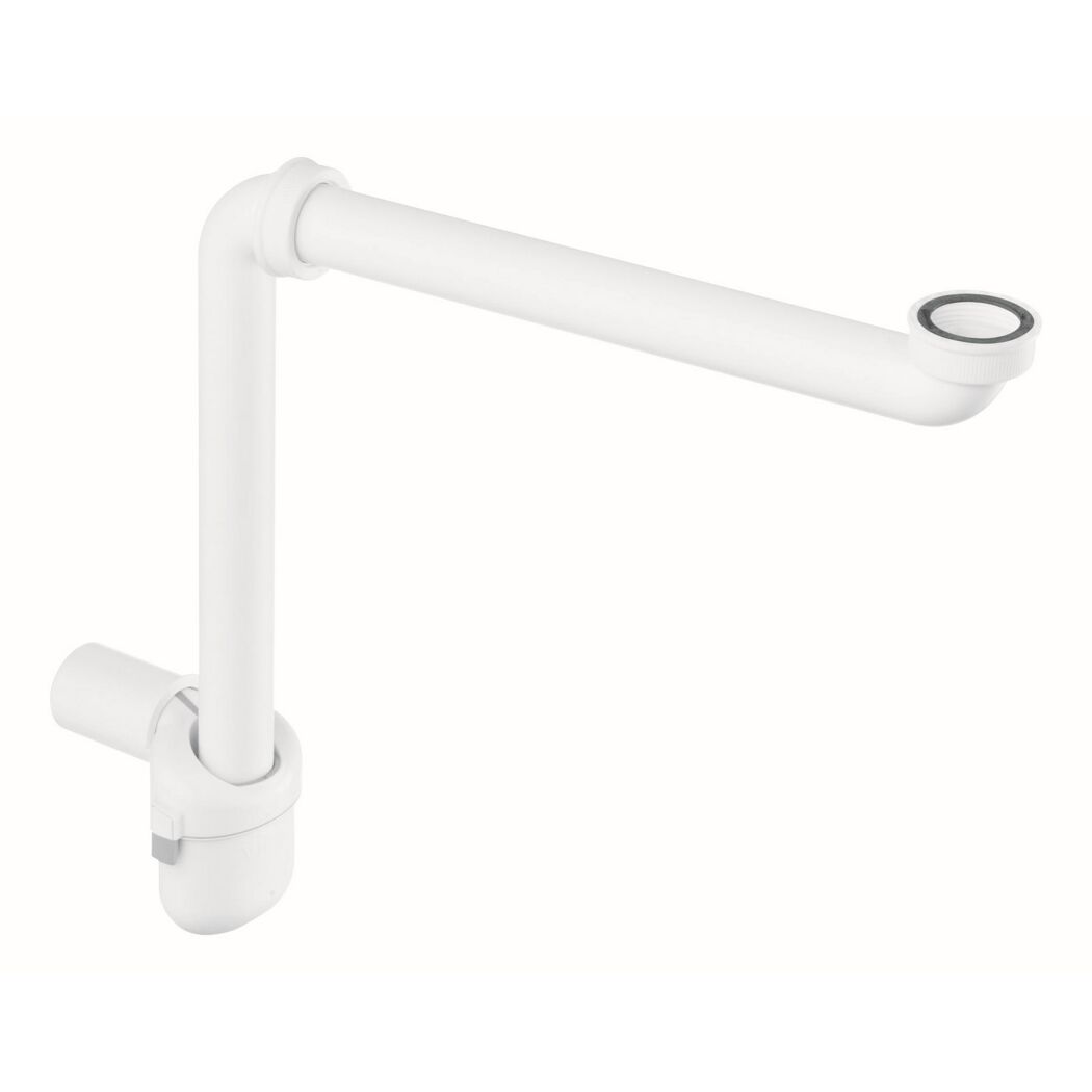 Weißer Siphon für Waschbecken