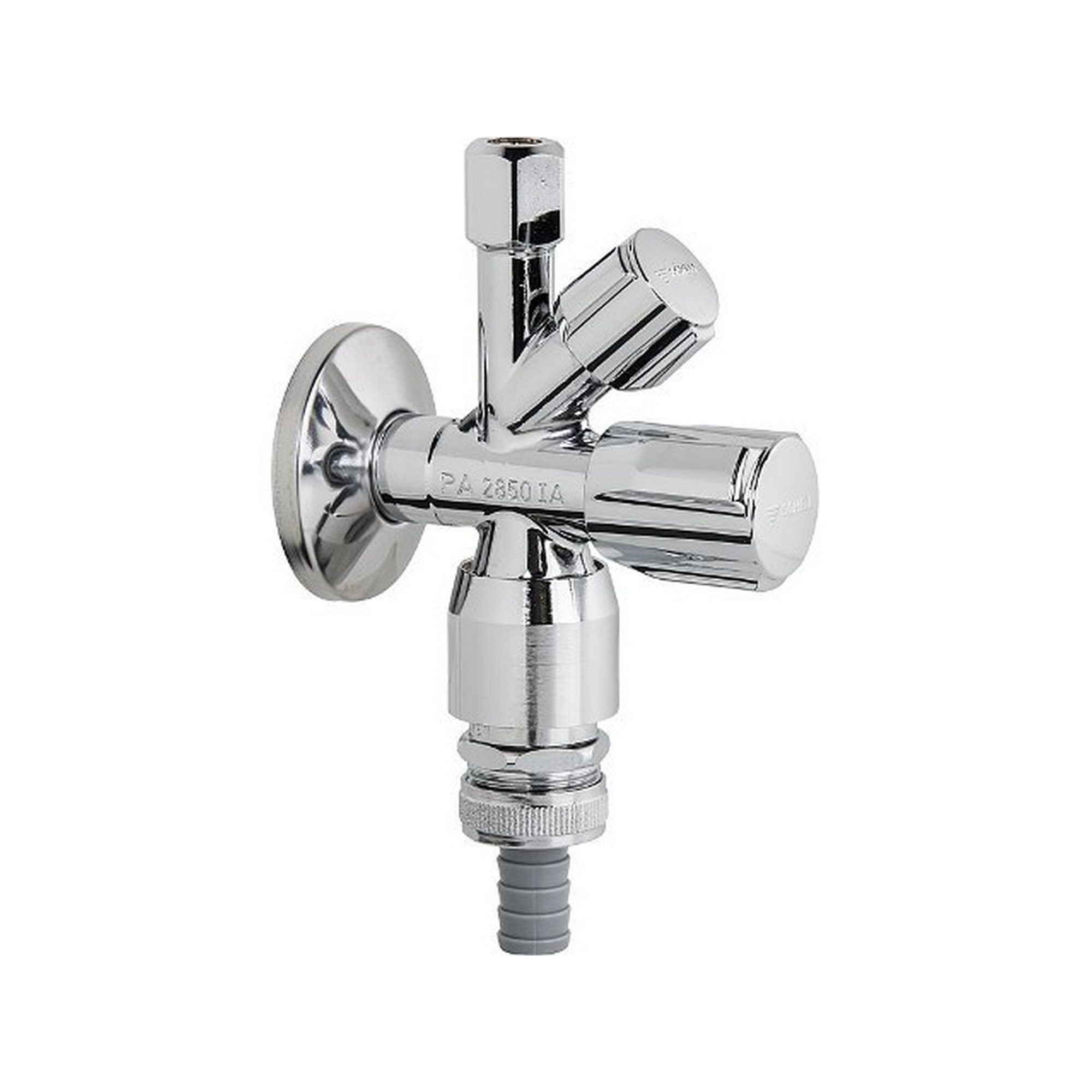 Kombinations-Eckventil 'Comfort' chromfarben mit Rohrbelüfter 1/2"