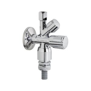 Kombinations-Eckventil 'Comfort' chromfarben mit Rohrbelüfter 1/2"