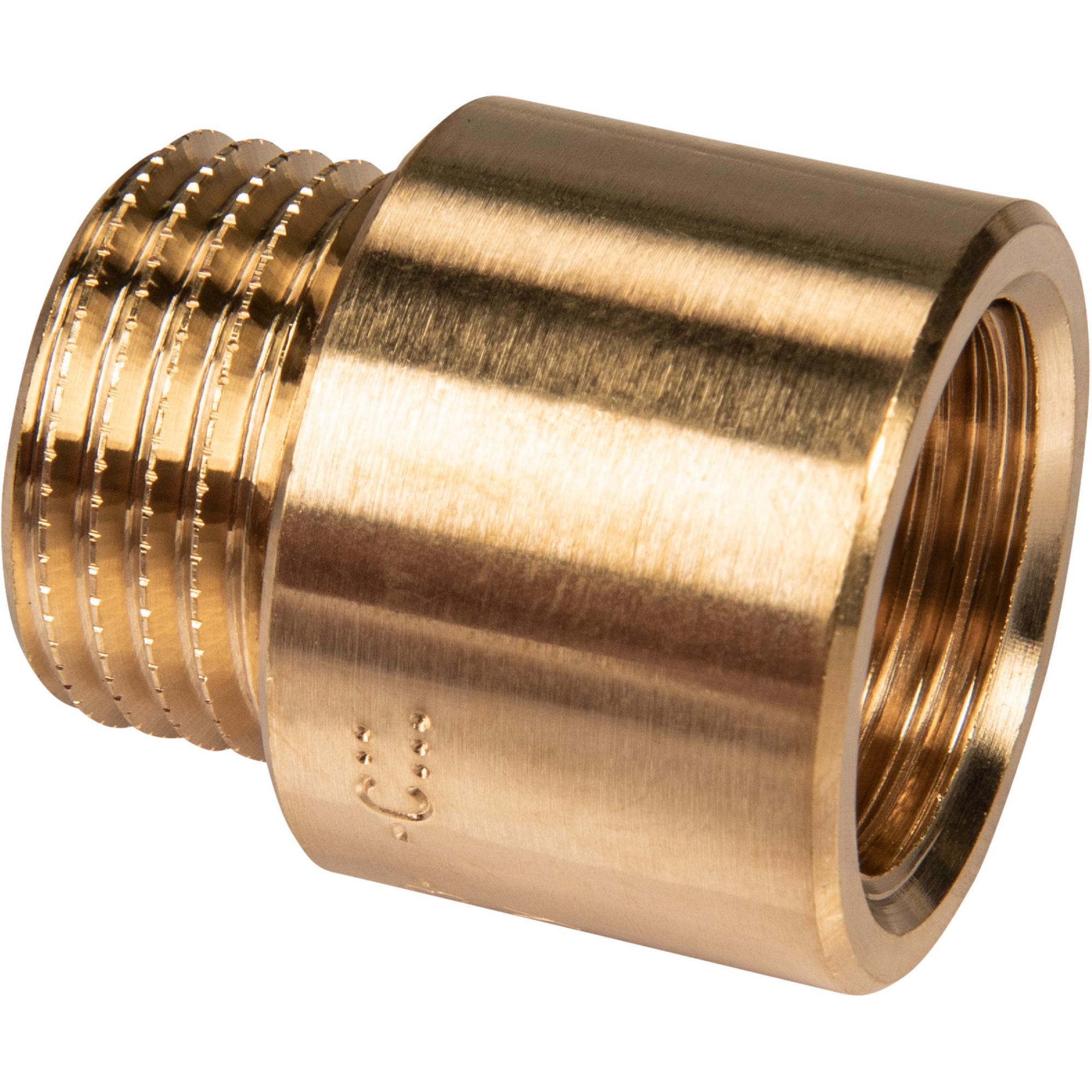 Hahnverlängerung Messing blank 1/2" IG/AG x 20 mm