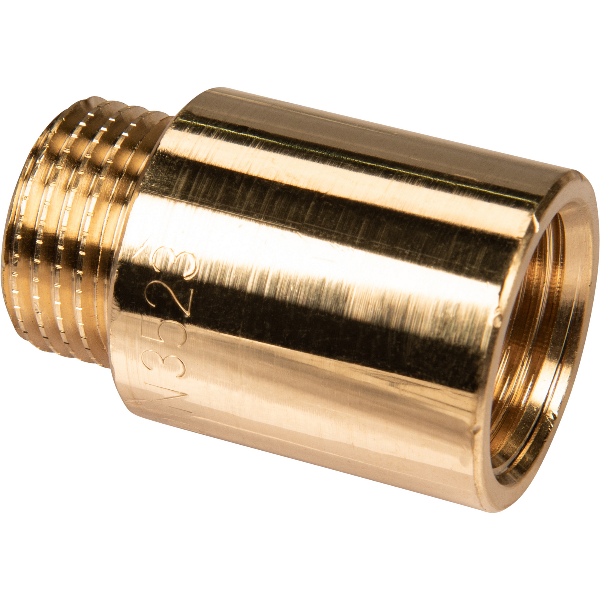 Hahnverlängerung Messing blank 1/2" IG/AG x 30 mm