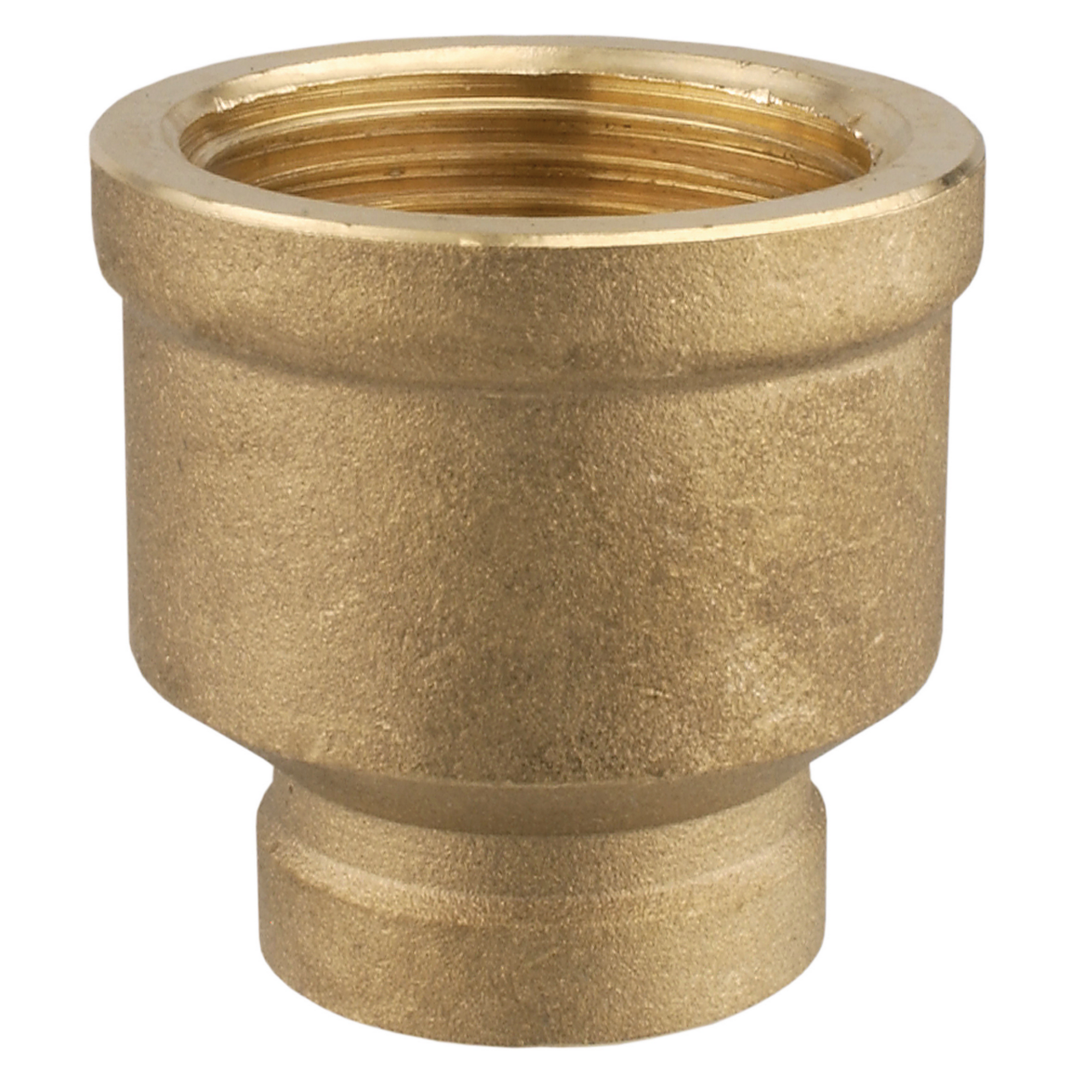 Reduziermuffe Messing blank 1" IG x 1/2" IG