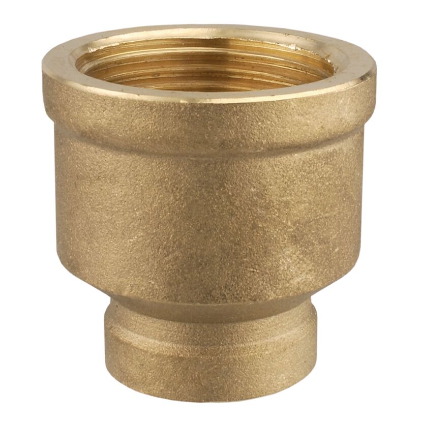 Reduziermuffe Messing blank 11/4" IG x 1" IG