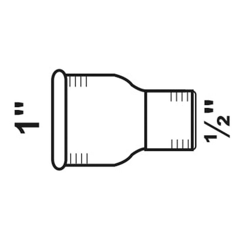 Reduziermuffe 1" x 1/2" verzinkt
