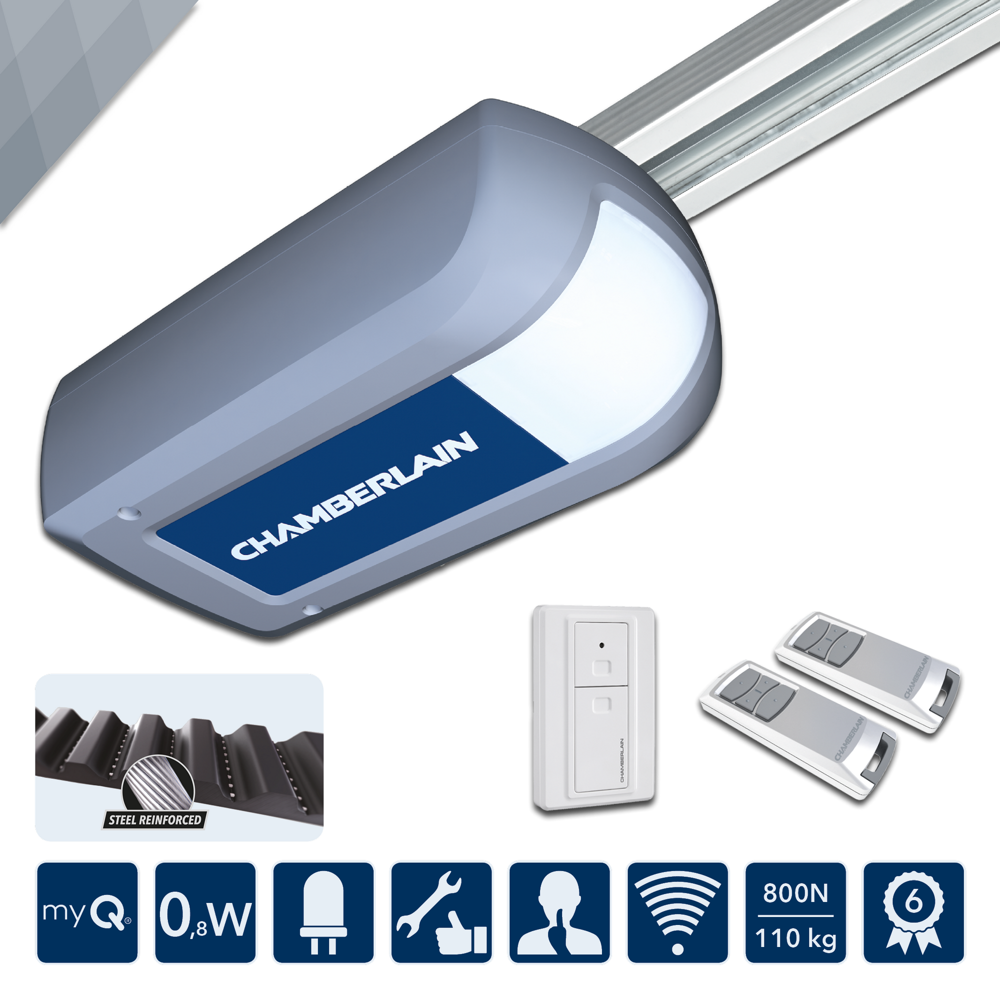 Garagentorantrieb 'ML810EV' silber, LED-Beleuchtung + product picture