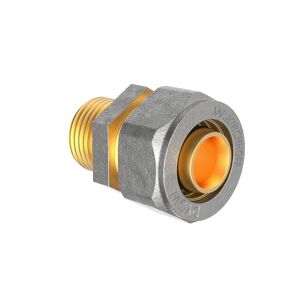 Klemmfitting Übergangsstück vernickelt Ø 16 mm x 1/2'' Außengewinde