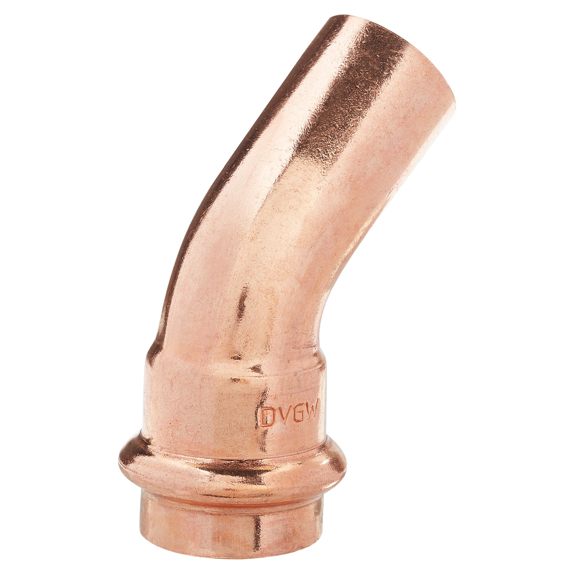 Kupferfitting, 45° Bogen