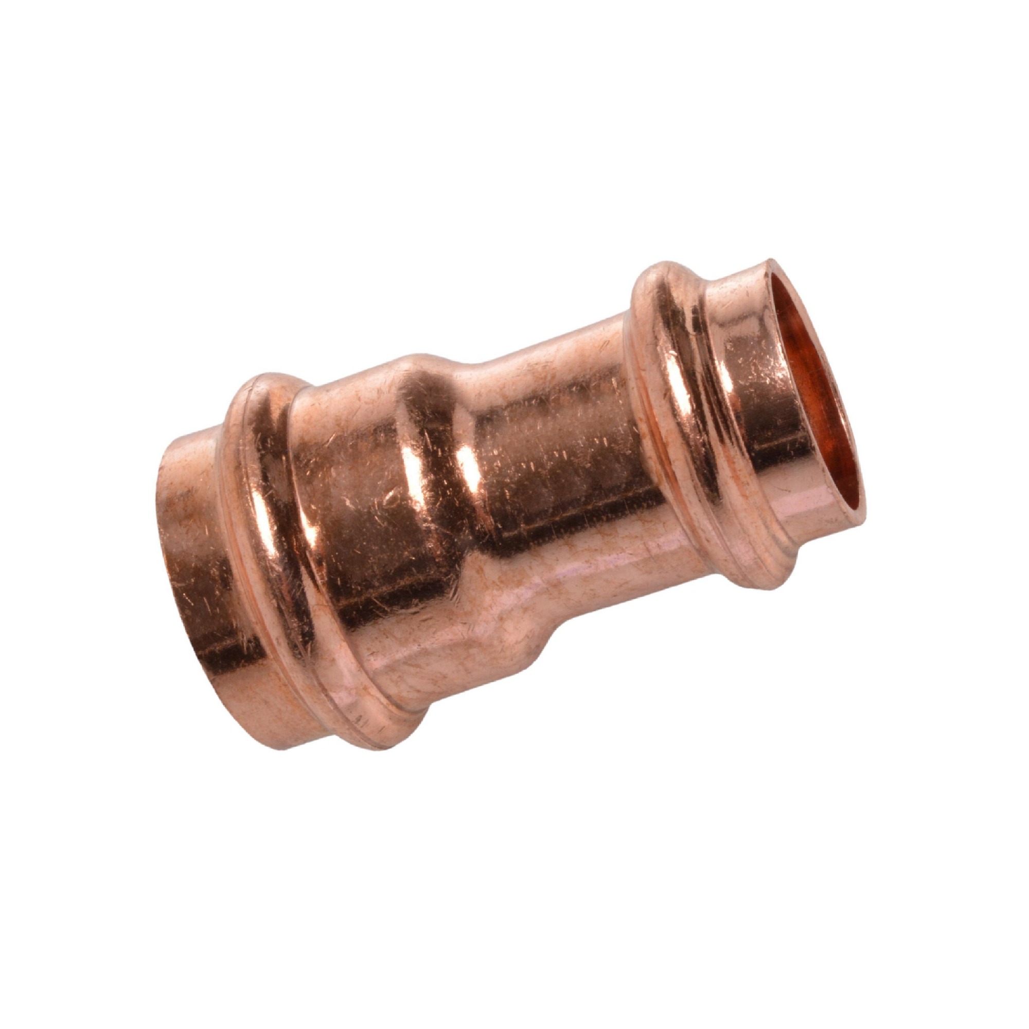 Reduzier-Doppelmuffe Kupfer blank Ø 22/15 mm, 2 Muffen