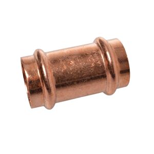 Doppelmuffe Kupfer blank Ø 15 mm, 2 Muffen 10 Stück