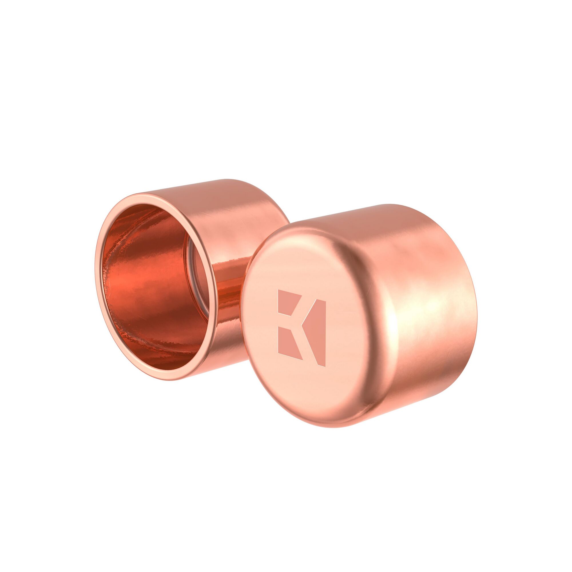 Zwei Kupfer Löt-Endkappen 12 mm