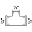 Verkleinertes Bild von T-Stück Ø 19,05 x 12,70 mm (3/4” x 1/2”)