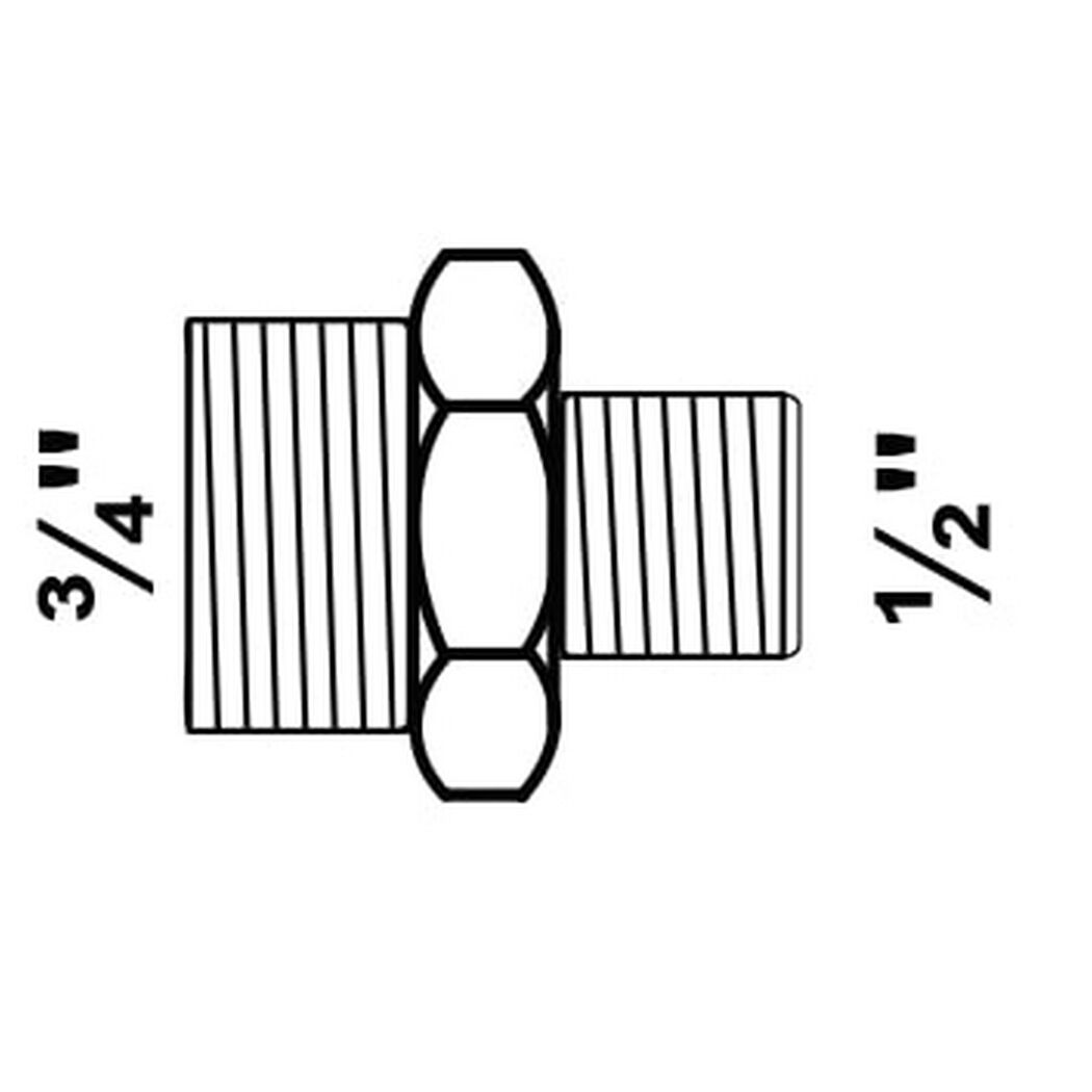 Reduziernippel 3/4" AG x 1/2" AG