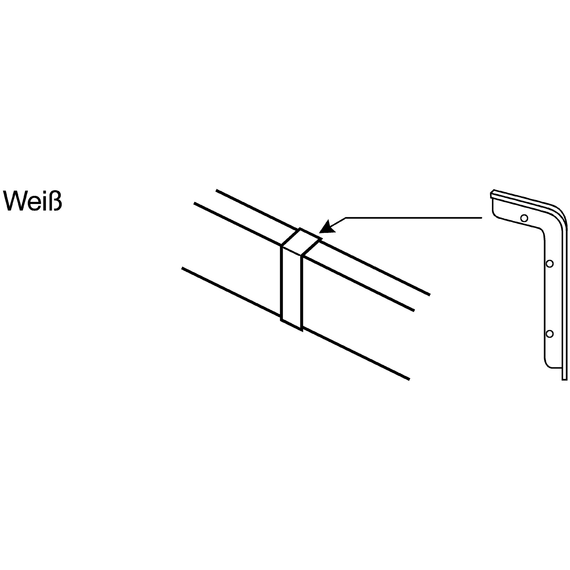 Sockelleistenverbinder 'Wiroflex' Kunststoff weiß 2 Stück + product picture
