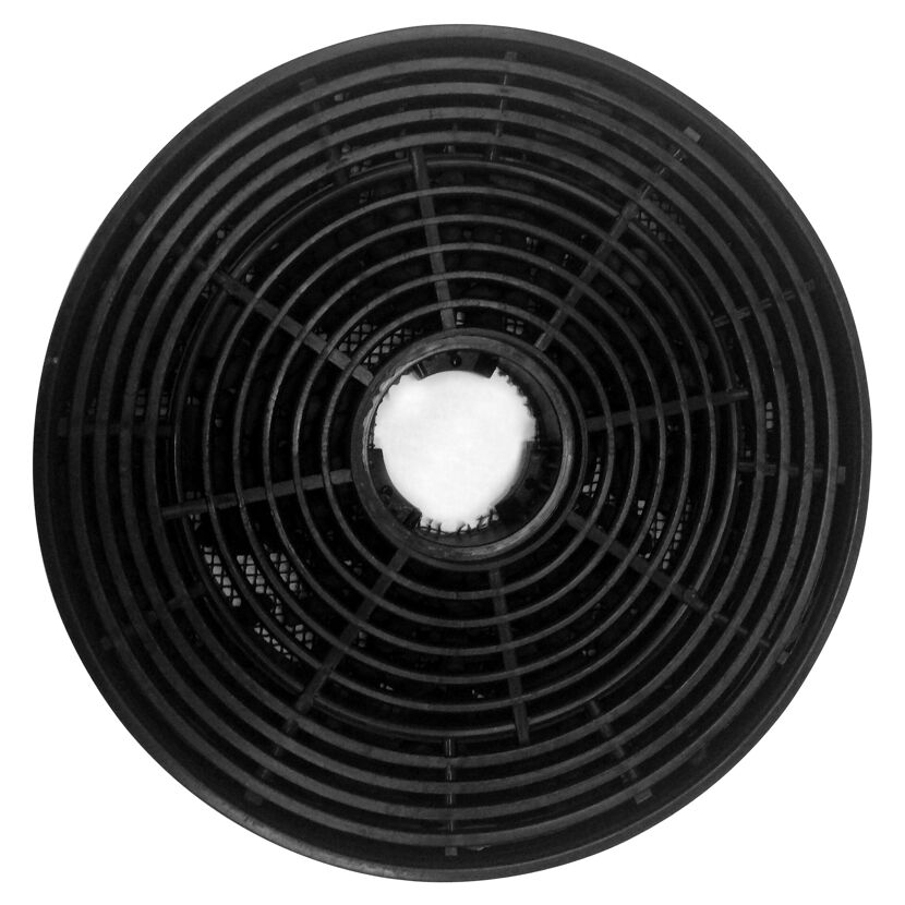 Runder schwarzer Aktivkohlefilter