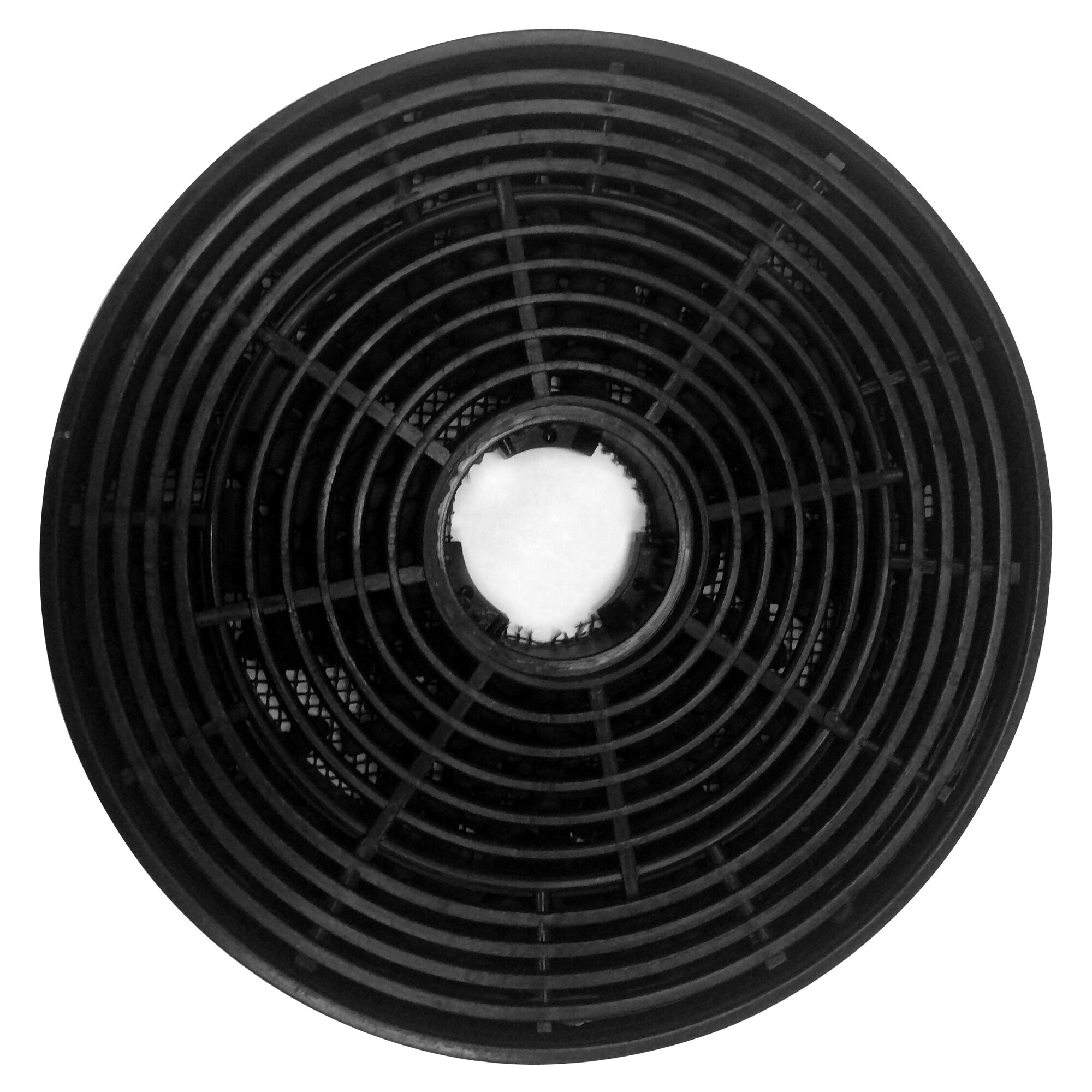 Runder schwarzer Aktivkohlefilter