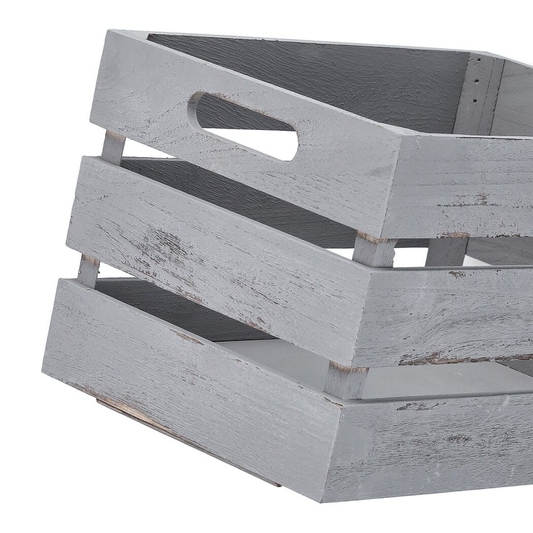 Aufbewahrungskiste 'Vintage' grau 31 x 19,5 x 21 cm