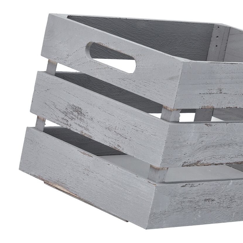 Aufbewahrungskiste 'Vintage' grau 31 x 19,5 x 21 cm