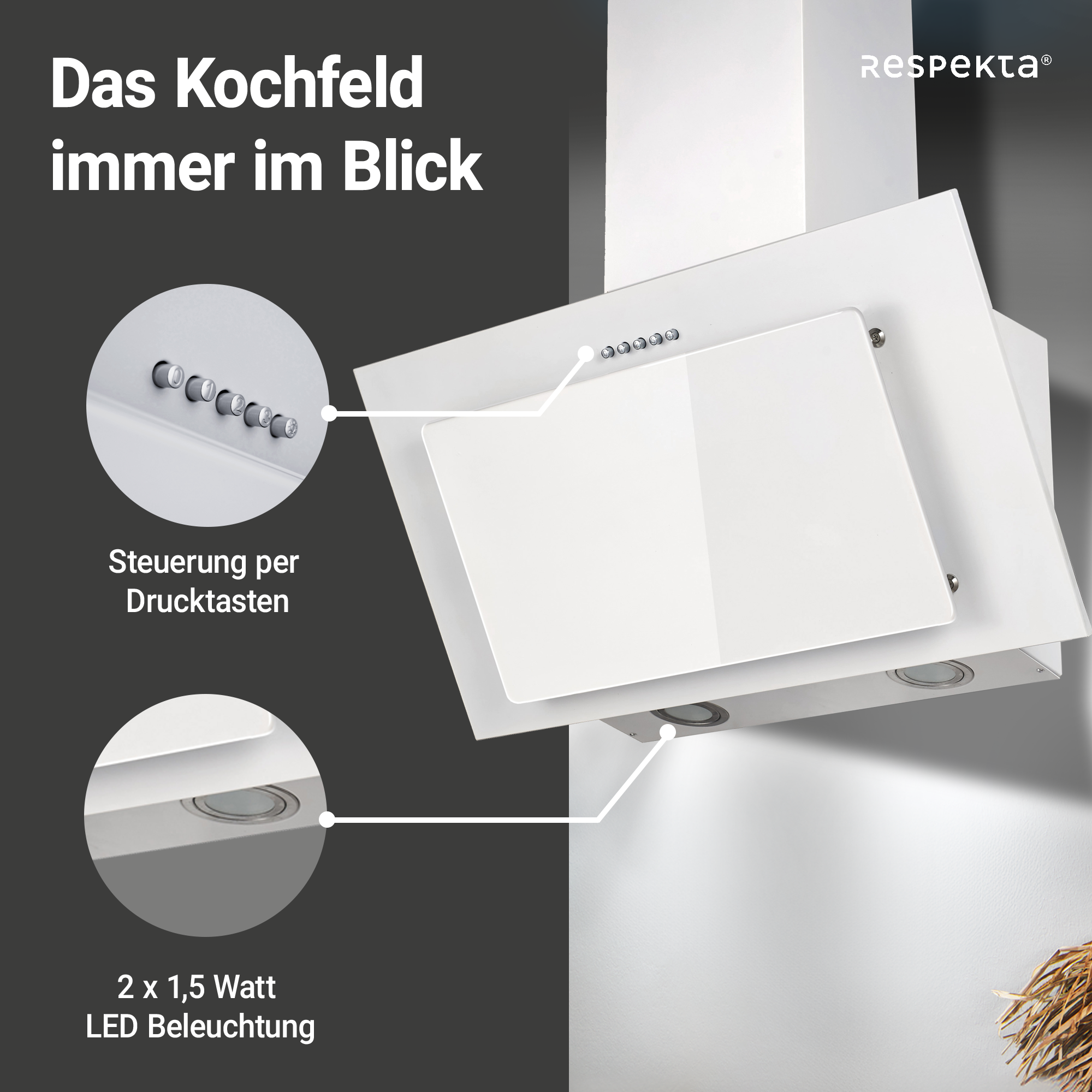 Kopffreie Schräghaube 'CH 33060 WB'
