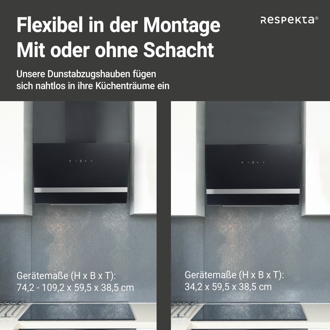 Design-Schräghaube 'CH24060 SAM' Touch Control, 60 cm