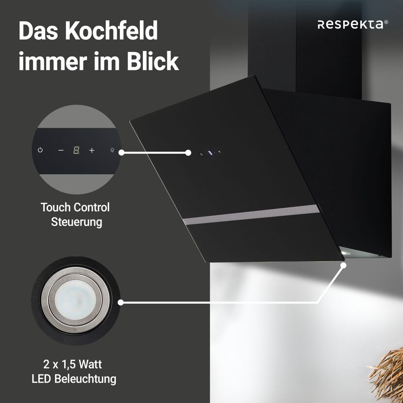Design-Schräghaube 'CH24060 SAM' Touch Control, 60 cm
