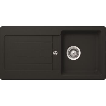 Einbauspüle 'Fleur 100S' schwarz 860 x 435 mm