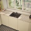 Anthrazitfarbene Spüle Romi 100 Onyx in Küche
