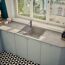 Einbauküche mit Spüle und Wasserhahn