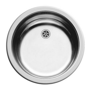Einbauspüle 'CR' edelstahlfarben glatt Ø 45 cm