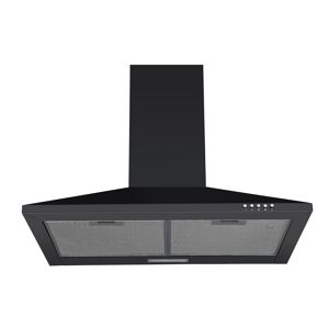Kaminhaube 'Karena' schwarz matt Metall pulverbeschichtet 60 cm